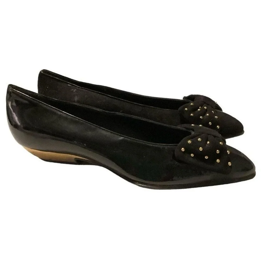Colette‎ black bow flats size 39 US 9